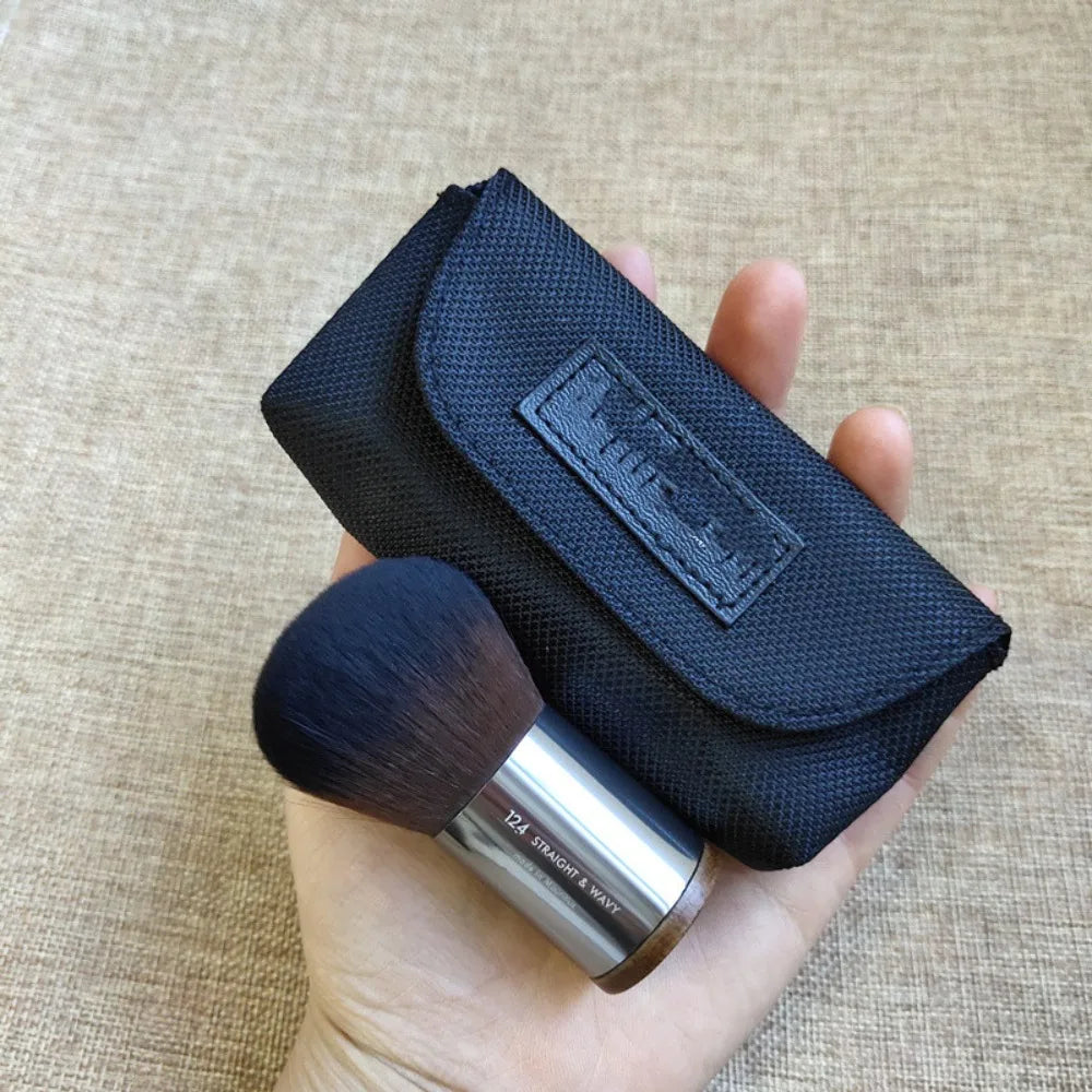 Round Head Buffing Foundation Brush Bag Wood Handle Makeup Brus Zpaxo