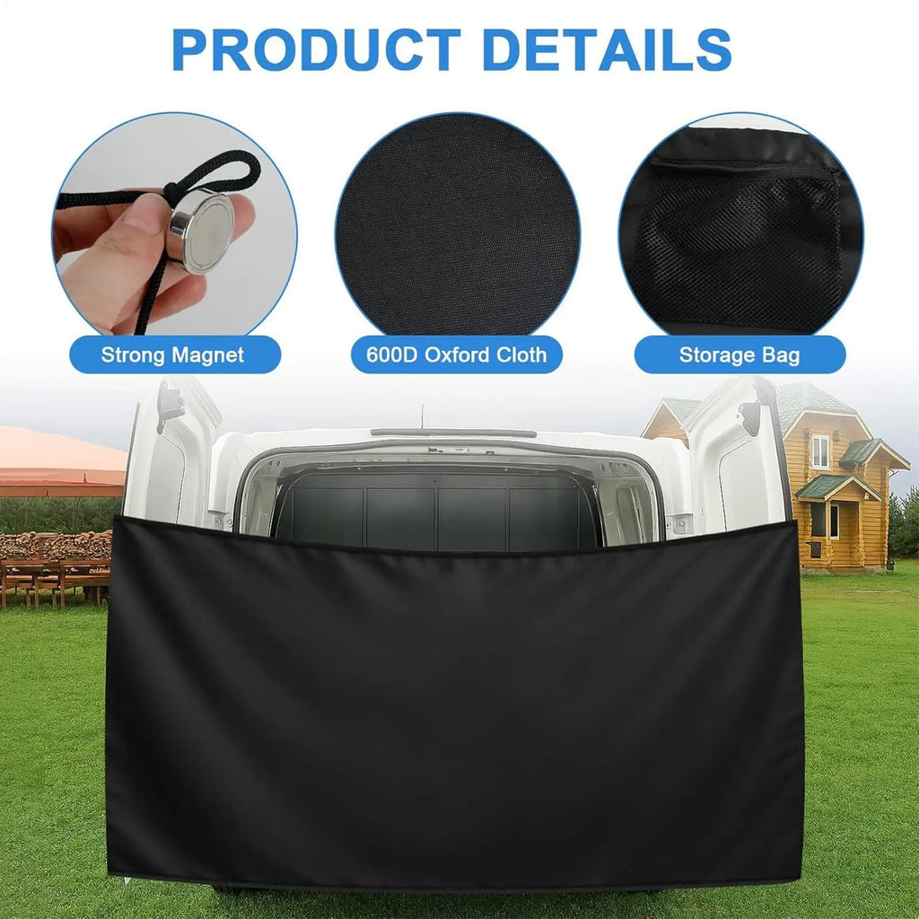 Camper Van Rear Door Shower Curtains Large Waterproof Cloth Magnetic