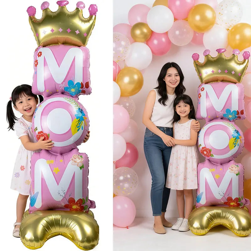 Happy Mother's Day Balloons Eye-catching Standing Decor Home Party