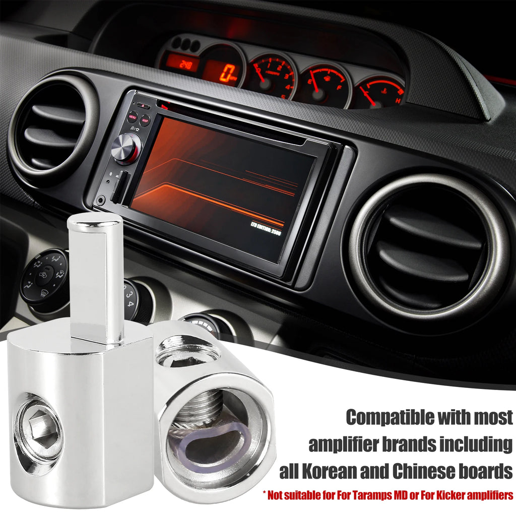 2pcs Car Audio Gauge Power Ground Wire Car Audio Modified Power Amplifier Pure Copper Terminal Power Supply FOR Car Audio Amp Zpaxo