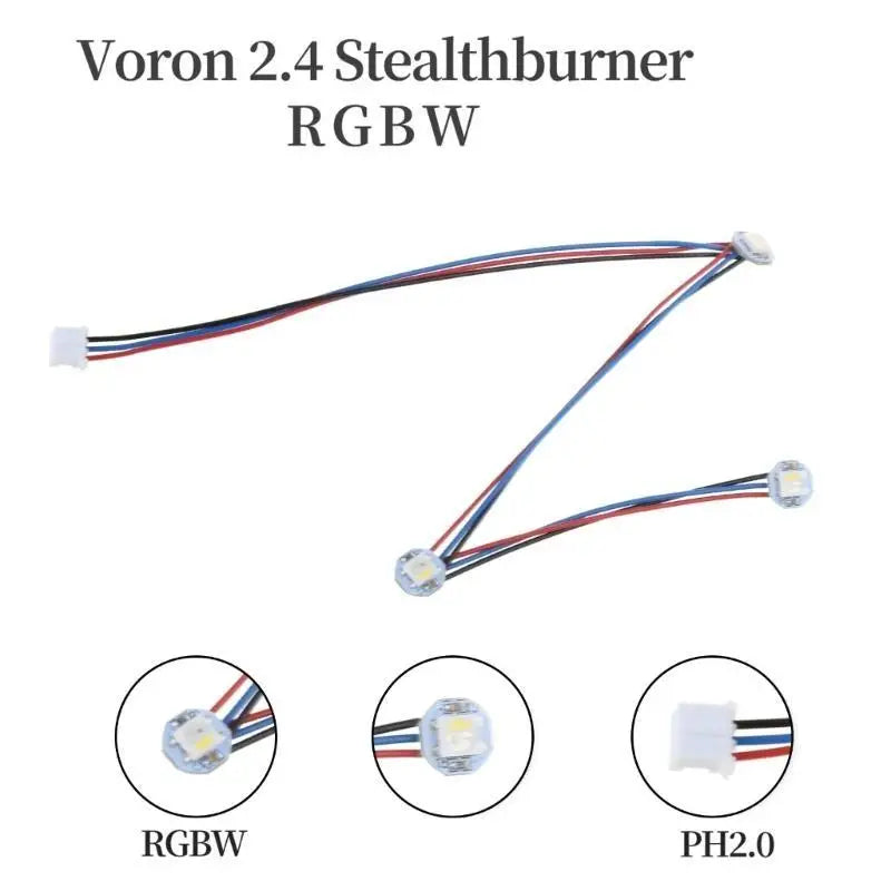 652F Chain 3 RGBW Mini Button Leds Fully Assembled Led Voron Zpaxo