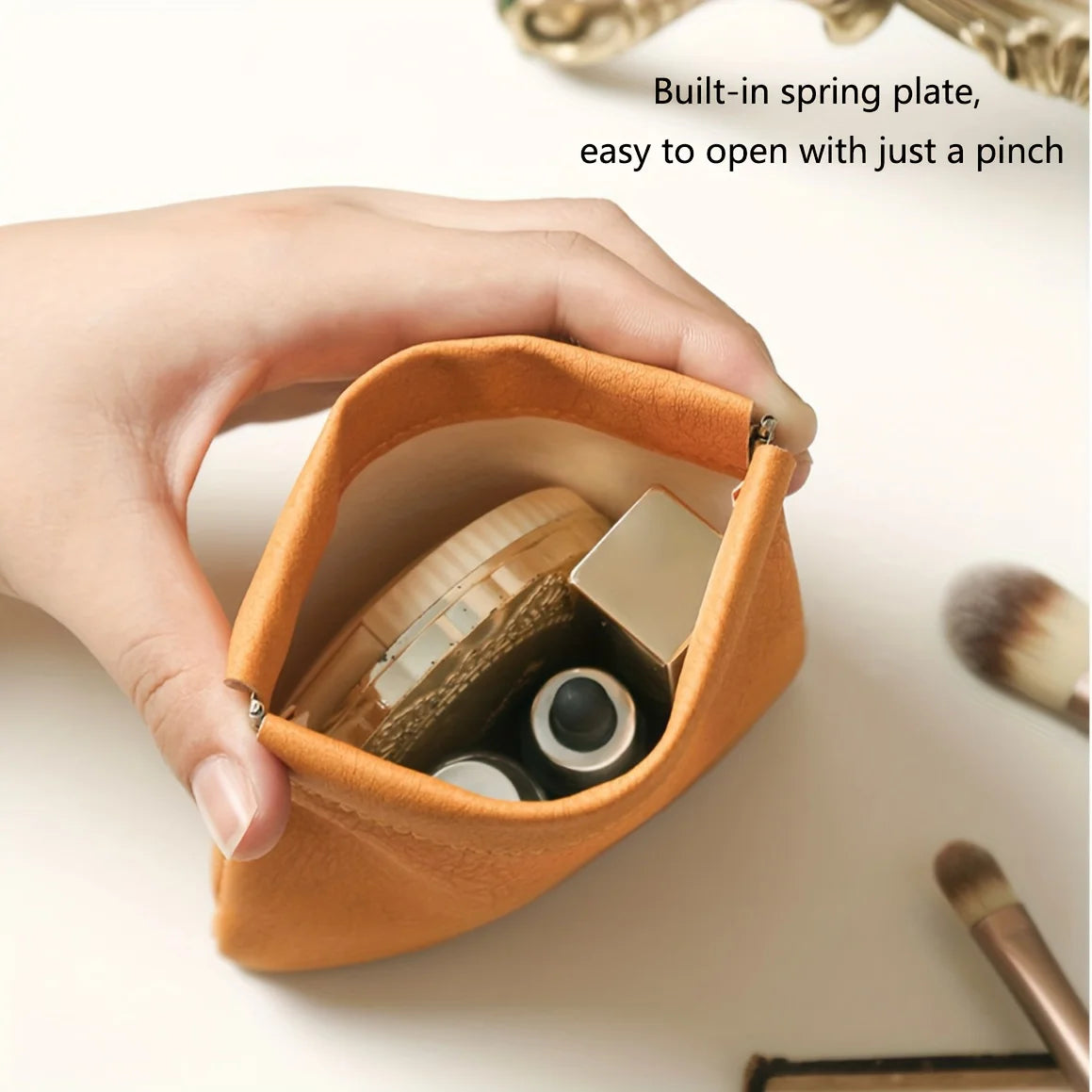 PU Leather Mini Pouch – Coin Purse & Earphone Organizer Bag Mini Leather Pouch Zpaxo
