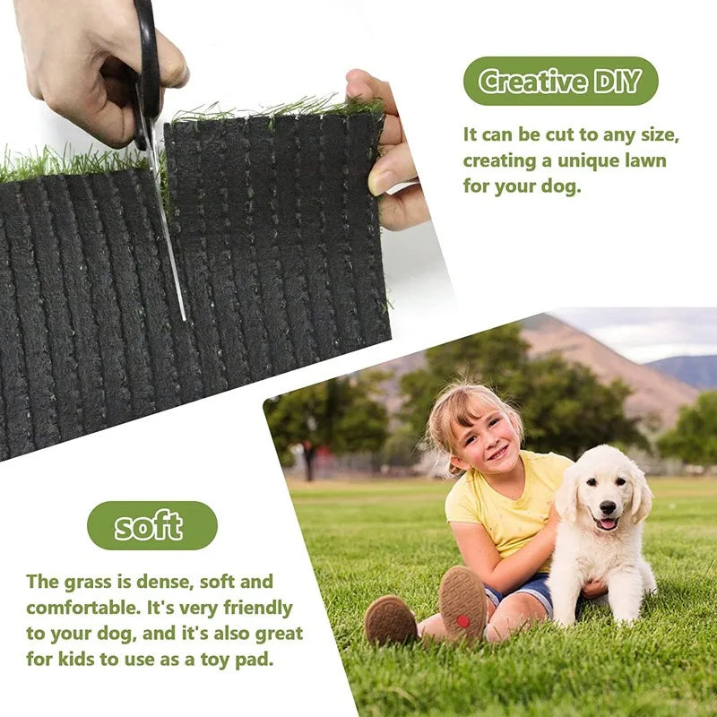 Artificial Grass Pad Pets Dog Potty Training Turf Mat Indoor Reusable