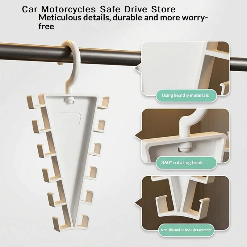 CMDouble Sided 12 Hooks Storage Rack V Shaped Baseball Cap Holder