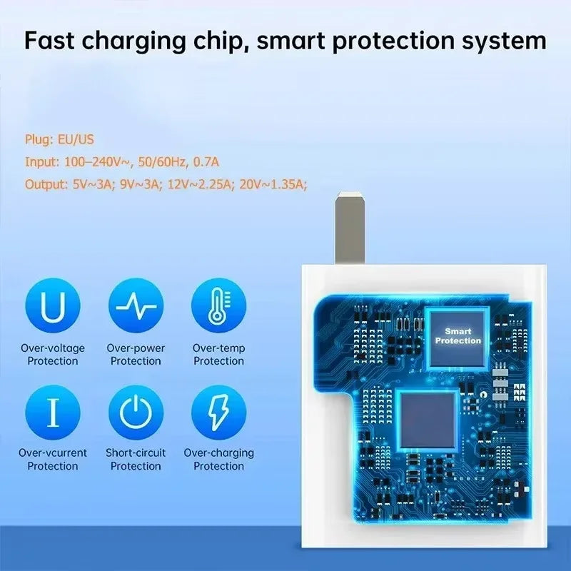 33W Fast Charger QC 3 0 USB Typec Cable 6A Quick Charging Turbo