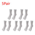 1-5PCS Women/Men Unisex Japanese Kimono Flip Flop Sandal Split Two Toes Sock Tabi Geta Cotton Socks New Arrival Zpaxo Grey 5pairs