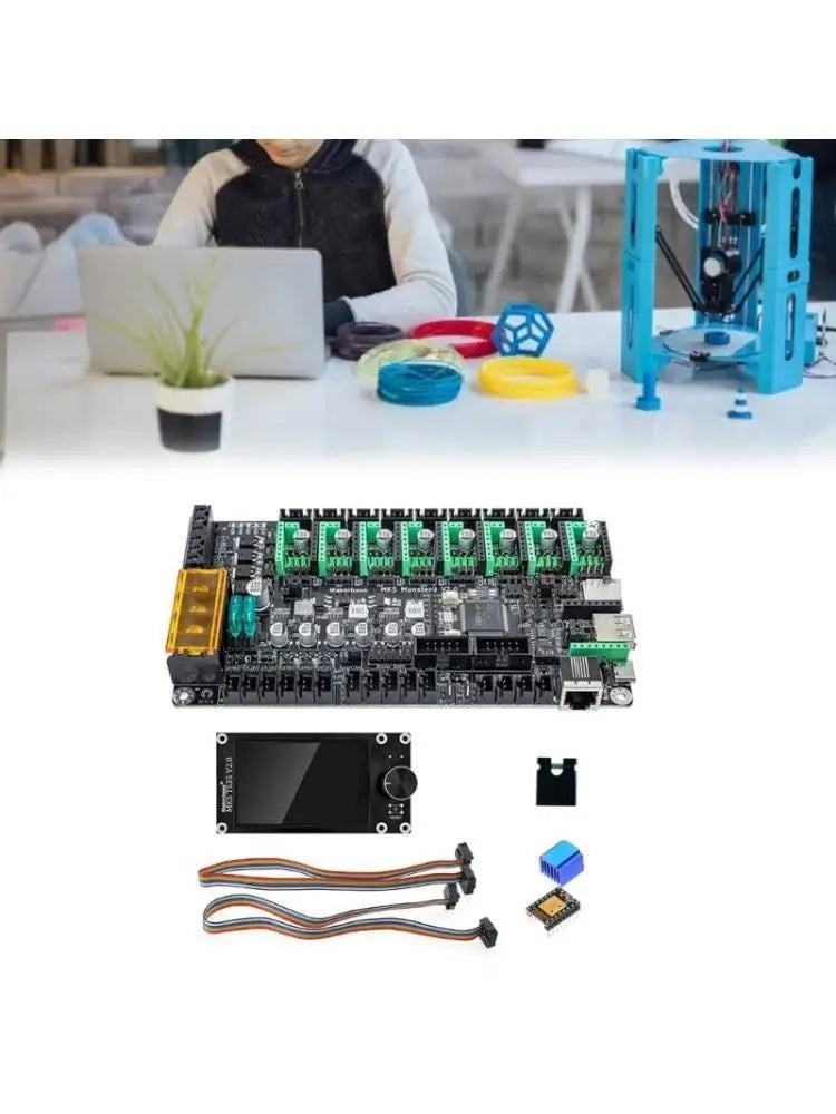652F 3D MKS Monster8 V2 Control Board 8Axis Motherboard TS35Touch Zpaxo