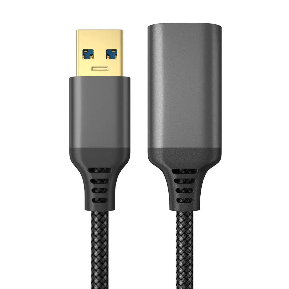 USB 3.0 Extension Cable Nylon Braided Male to Female Data Cord USB 3.0 Extender For PS3 PC Laptops Smart TV USB Cable Extension Zpaxo