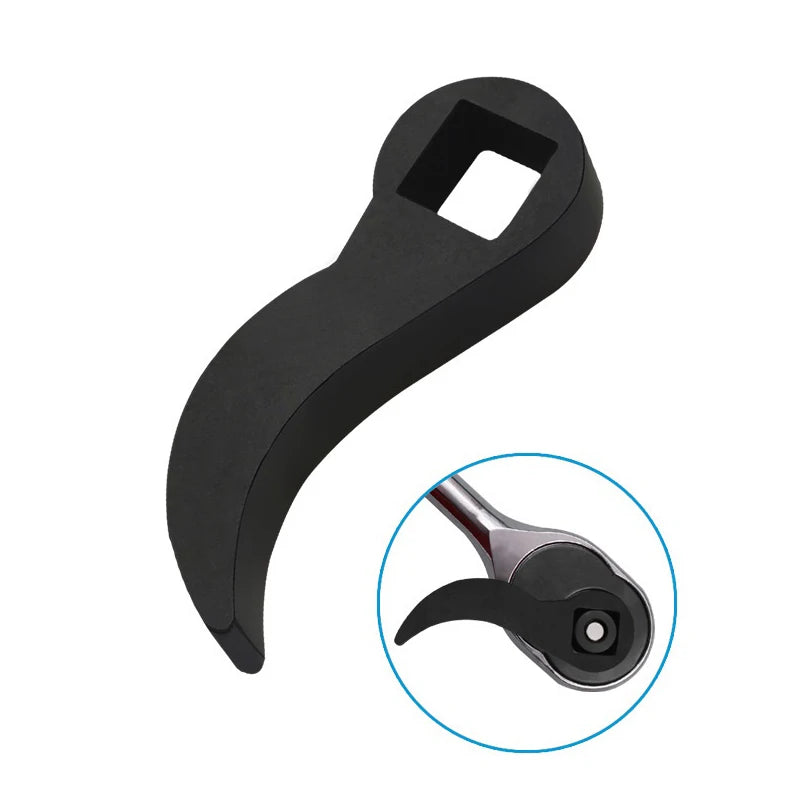 Adjustable Angle Bull Horn Pry Bar Adapter Head for 1/2 3/8 Ratchet Open-End Wrench Half Shaft Drive Disassembly Tool Zpaxo