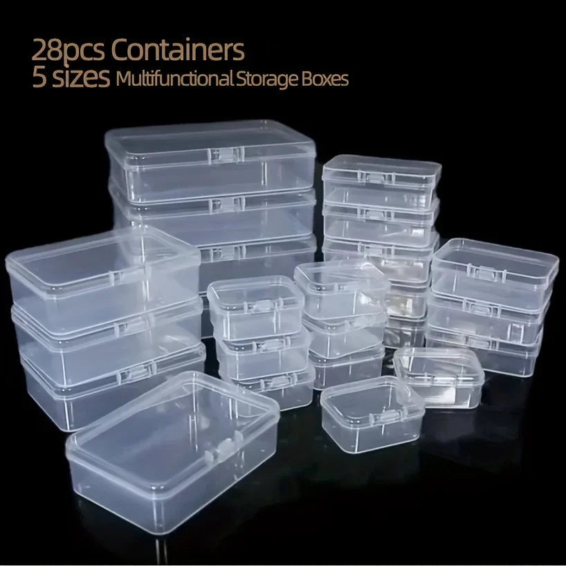 Storage Box Clear Plastic Containers Lids Multipurpose Organizer Zpaxo