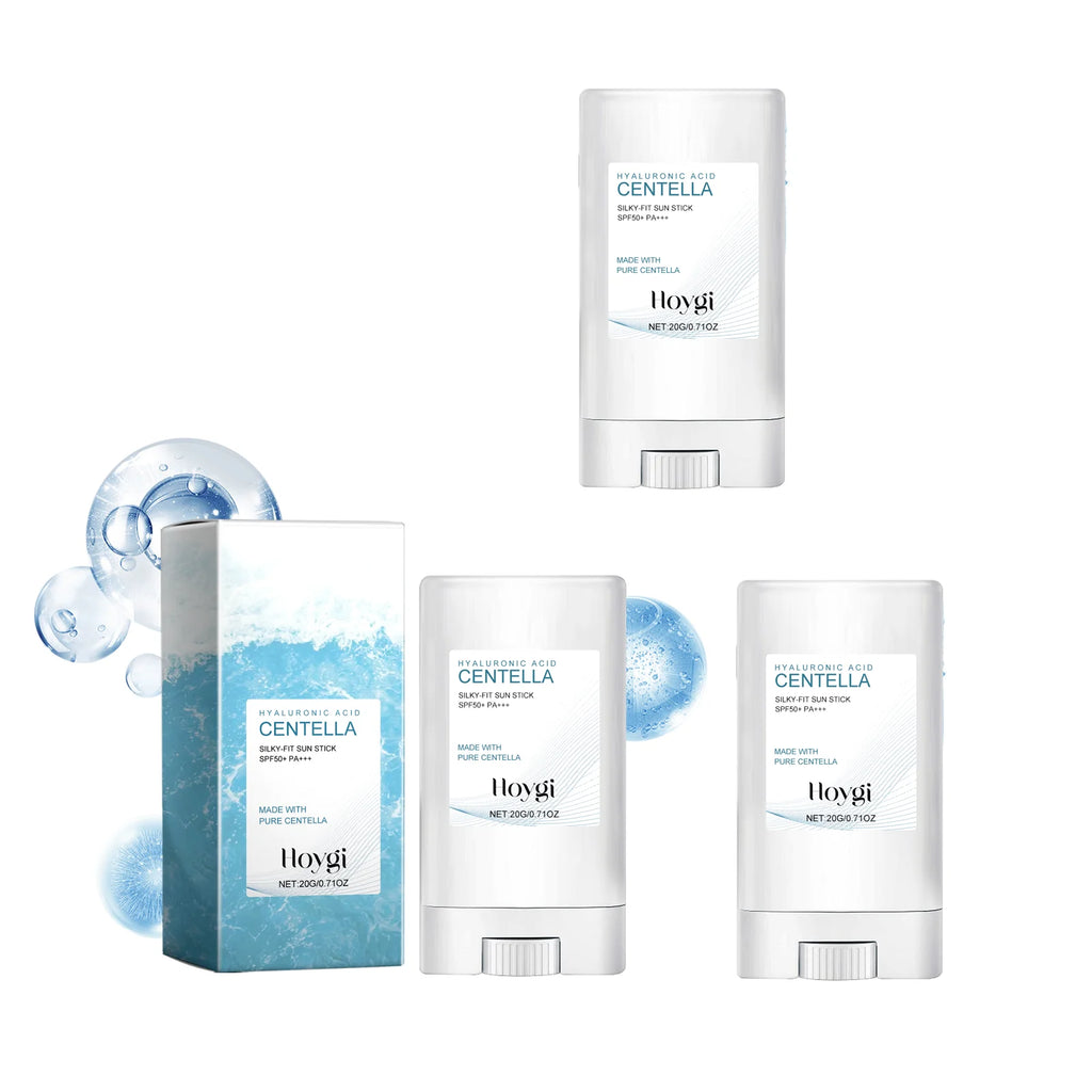 Hoygi Hyaluronic Acid Sunscreen Stick Broad Spectrum SPF 50+ Hydrating Non-Greasy Fast Absorbing for Face and Body On-The-Go Zpaxo 3PCS