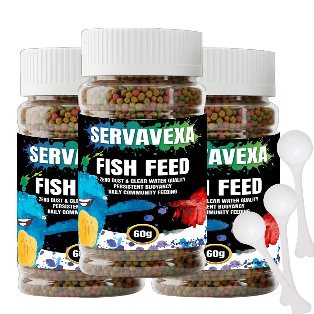 60g/150g Small Tropical Fish Food 0.5-1.5mm Micro Pellets Clear Water Zero Dust Aquarium Nutrition Feed for Guppy Tetra Betta Zpaxo 180G