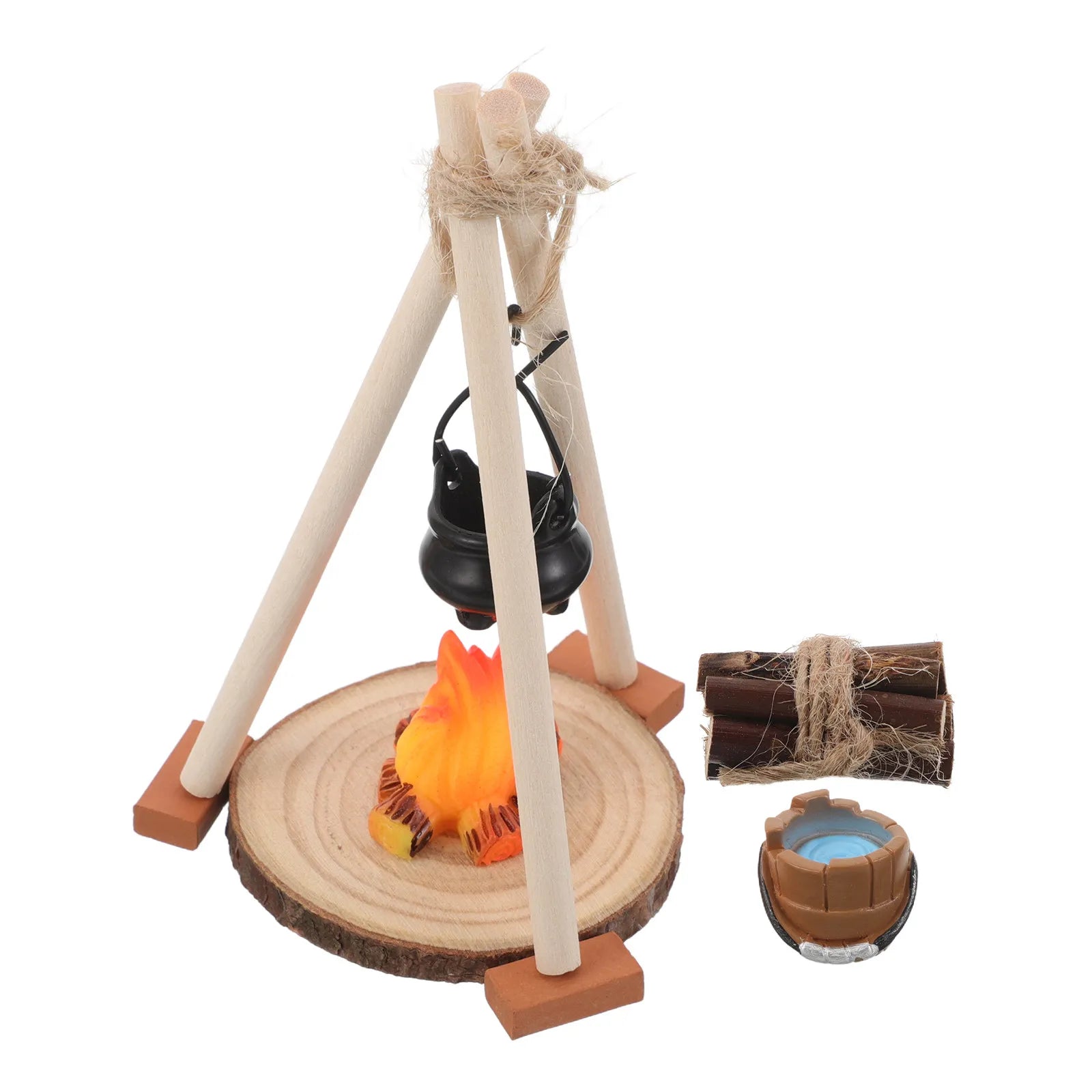 Miniature Campfire Realistic Mini Fire Pit Hanging Pot Versatile