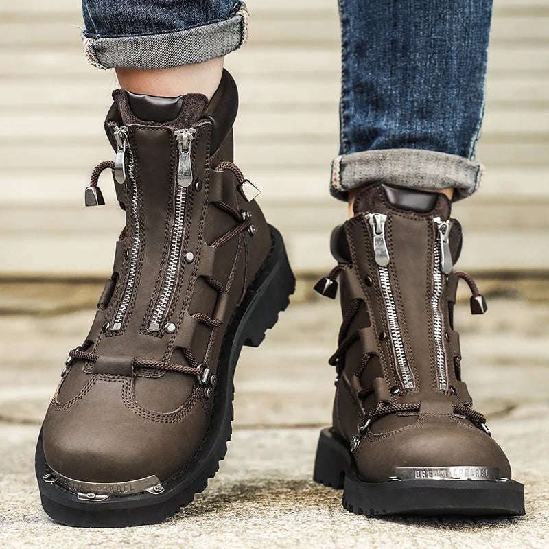 Men Boots Winter Slippers Warm Shoes Waterproof Non-slip Plush