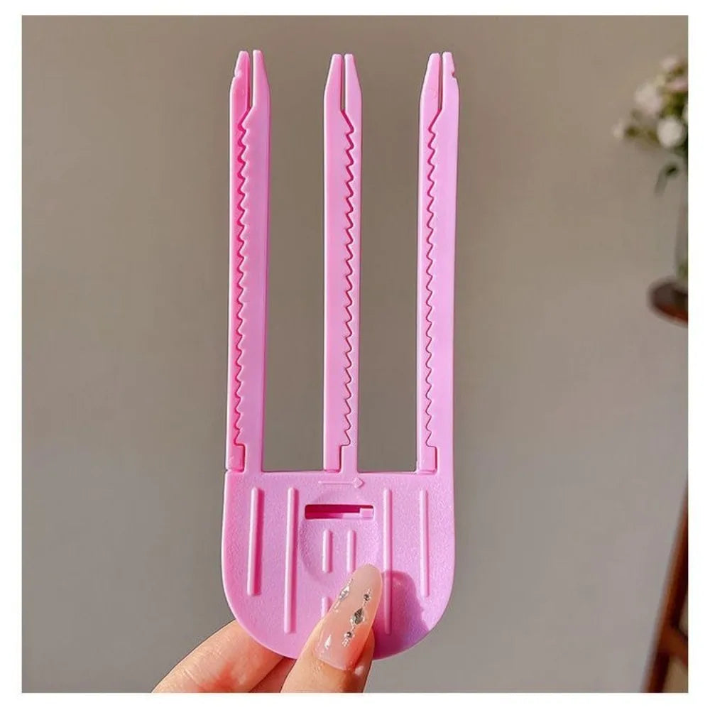 Air Bangs Hair Root Fluffy Clips Cushion Hair Root Hair Styling Tools Curling Hairpin Telescopic Exquisite Plastic Hair Curlers Zpaxo Pink-3 Teeth