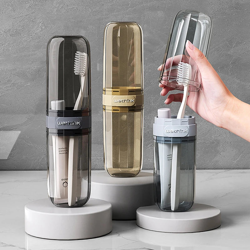 Portable Mouthwash Cup Toothpaste Storage Box Toothbrush Storage Box Toiletry Set Travel Supplies Portable Toothbrush Cup Zpaxo