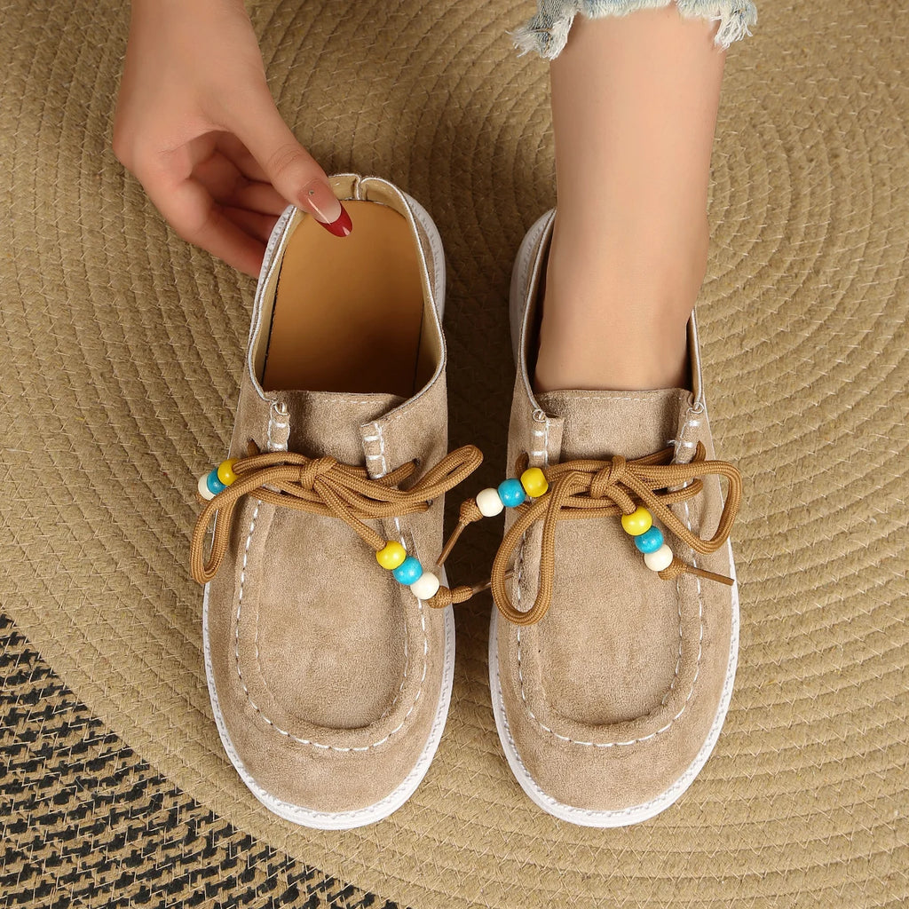 2025 New Women Loafers Retro Bohemian Roman Style Sneakers Women Spring Autumn Shoes Fashion Thick Heel Single Shoes Women Zpaxo
