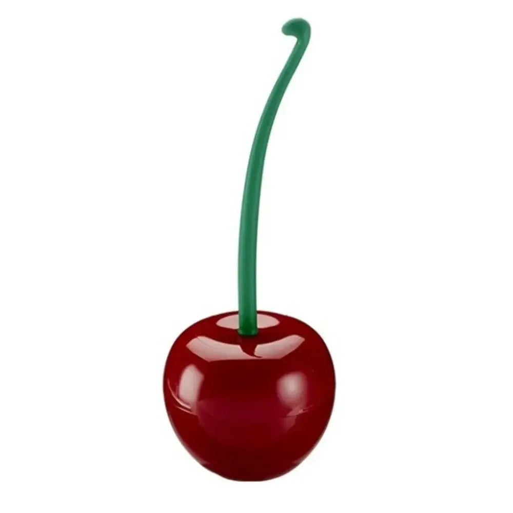 Red Toilet Brush Creative Lovely Cherry Shape Lavatory Holder