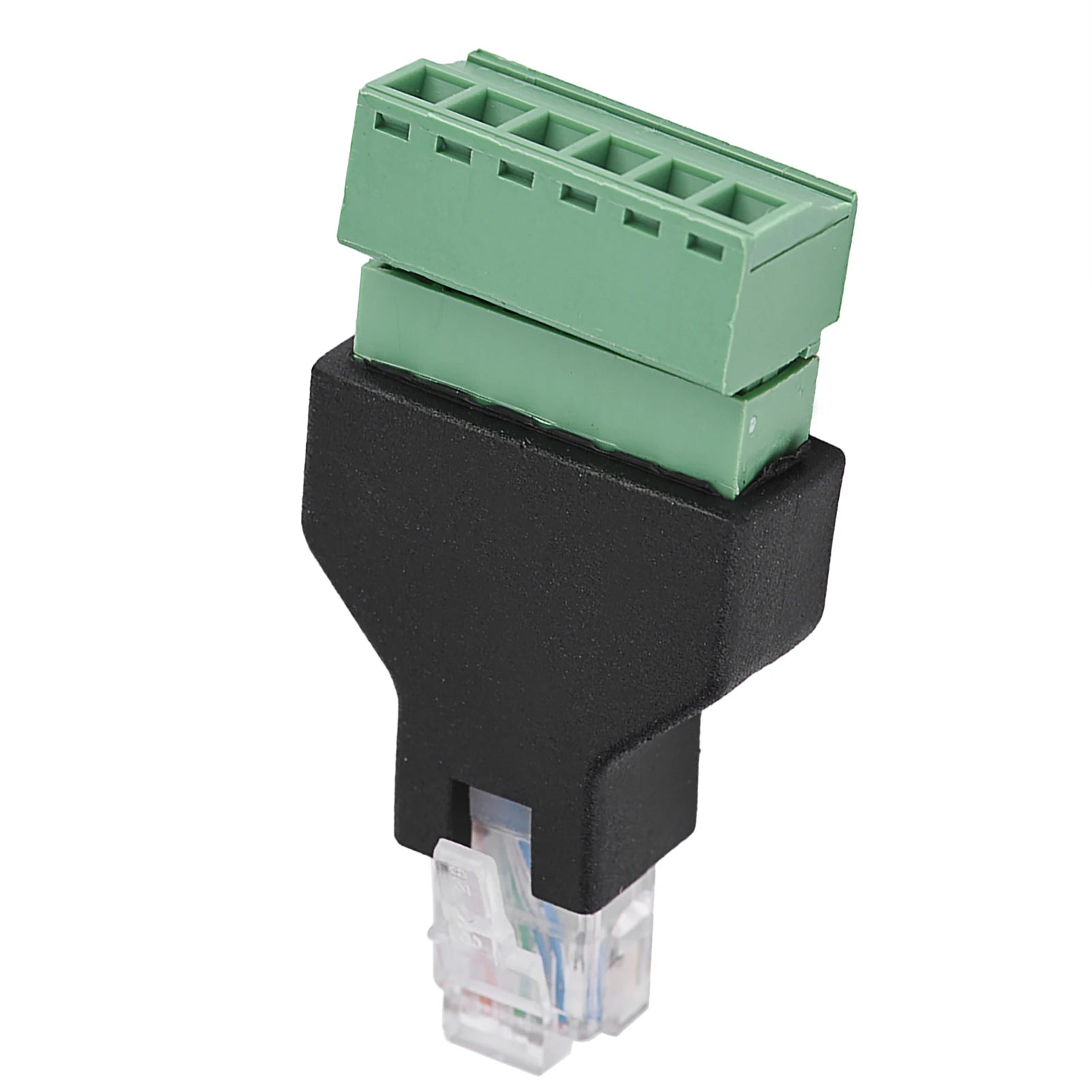 Adapter Connector Plastic Ethernet RJ12 6P6C Male to 6 Pin Screw Terminals Adapter Connector Zpaxo