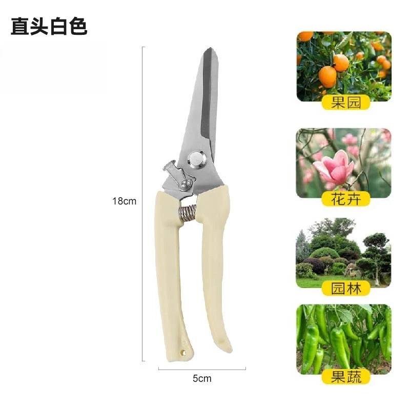 Pruning and pruning complete set of gardening straight end shears, garden elbows, garden fruit picking shears, spring hand tools Zpaxo straight head