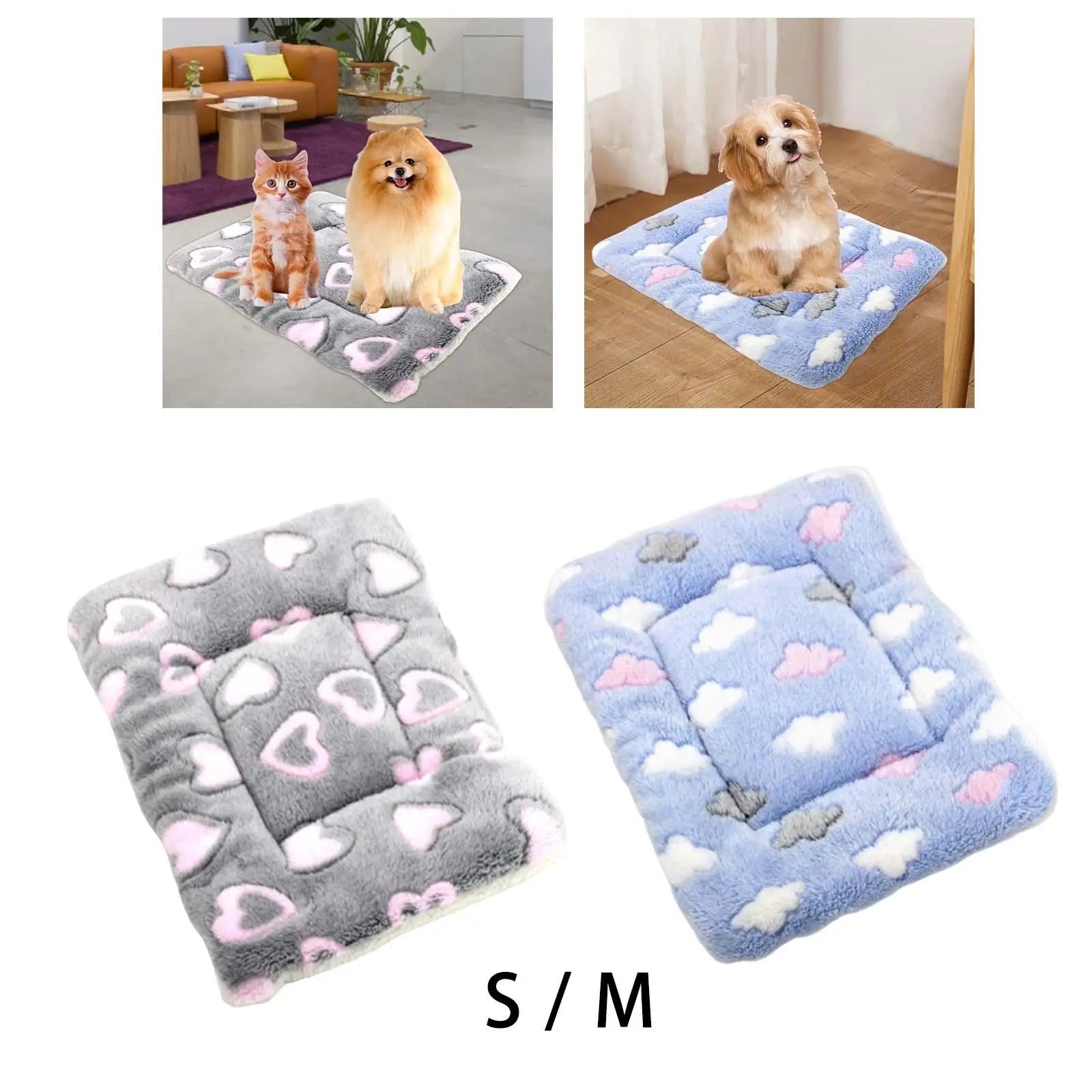 Dog Bed Mat Washable Kitten Cushion Fleece Pet Sleeping Mats Cat Zpaxo