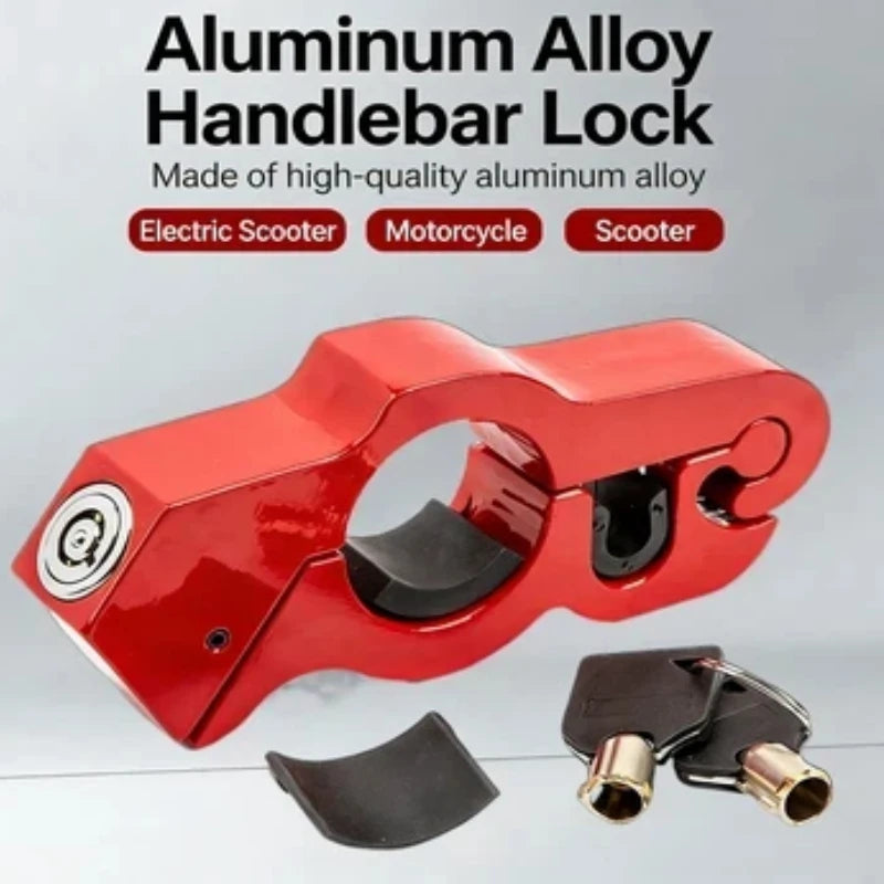 Motorcycle Bicycle Handlebar Lock Heavy Duty Steel Anti-theft ATV