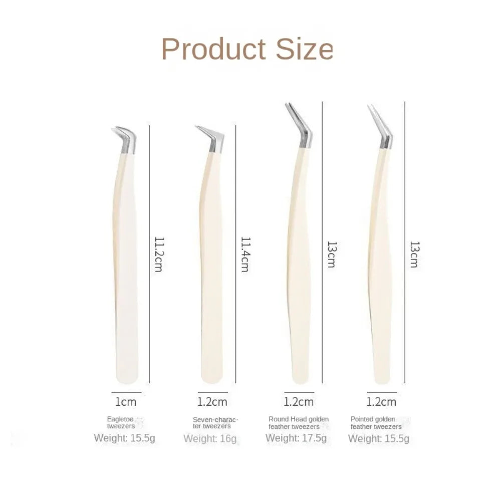Professional Eyelash Tweezers Stainless Steel Eyebrow Hair Clip Zpaxo