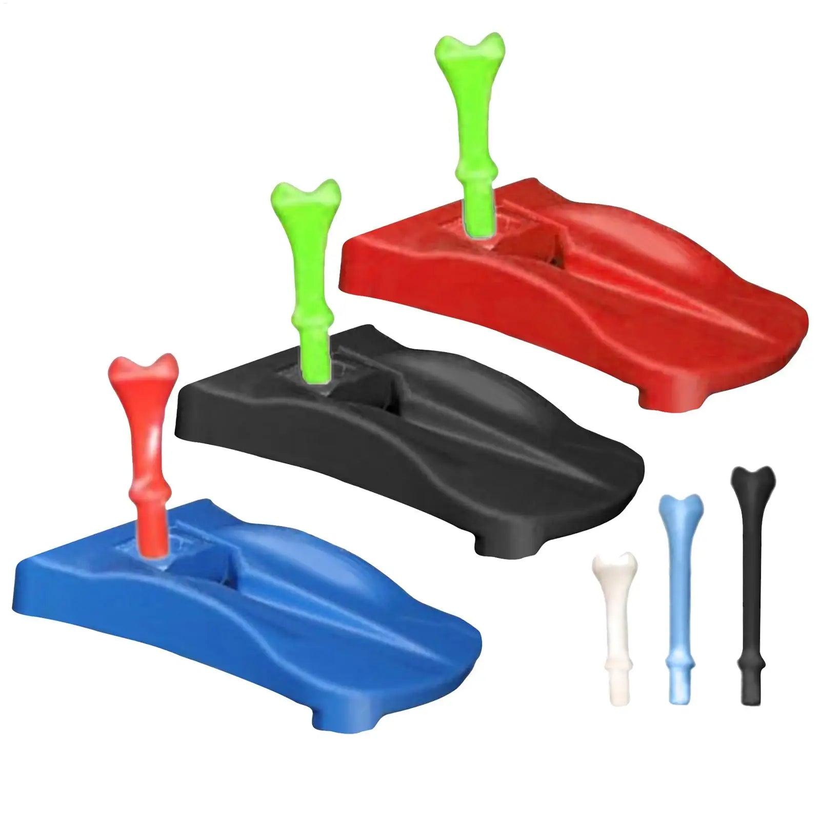 Golf Tee Base Holder 5 Pre Cut Simulator Tees Driving Range Hitting