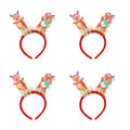 Christmas Party Headband Elastic Santa Snowman Deer Plastic Hair