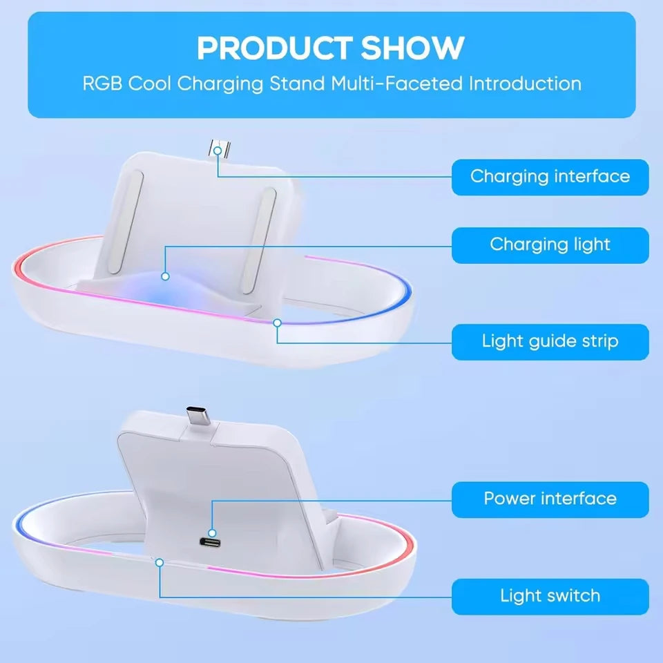PS5 Portal Charging Dock Stand – RGB Lighting & LED Indicators Gaming Charging Dock Zpaxo
