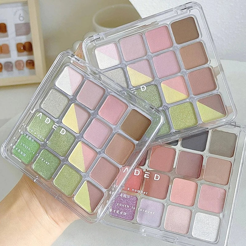 16Colors Matte Eyeshadow Palette Cute Pink Eye Make Up Palette Long Lasting Glitter Eye Shadows Korean Beauty Palette Makeup Zpaxo