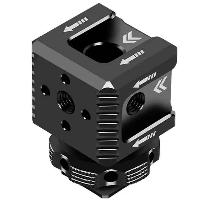 652F Three Head Hot Shoe Adapter Lightweight Extend Microphone LED Fill Light Monitor Zpaxo CN