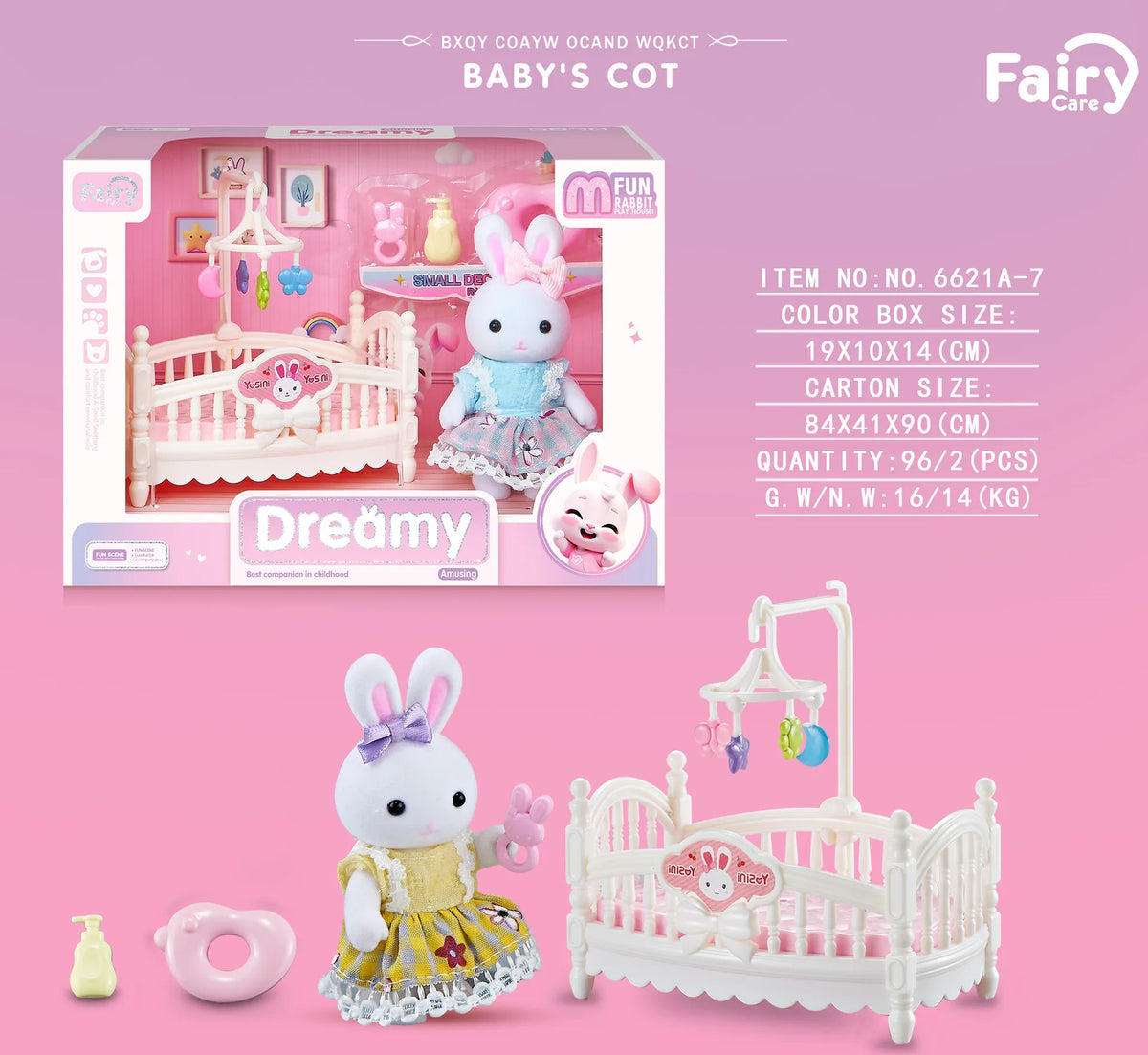 Little Rabbit Bedroom Kitchen Outdoor Gameslovely Scene Play Toys Zpaxo crib