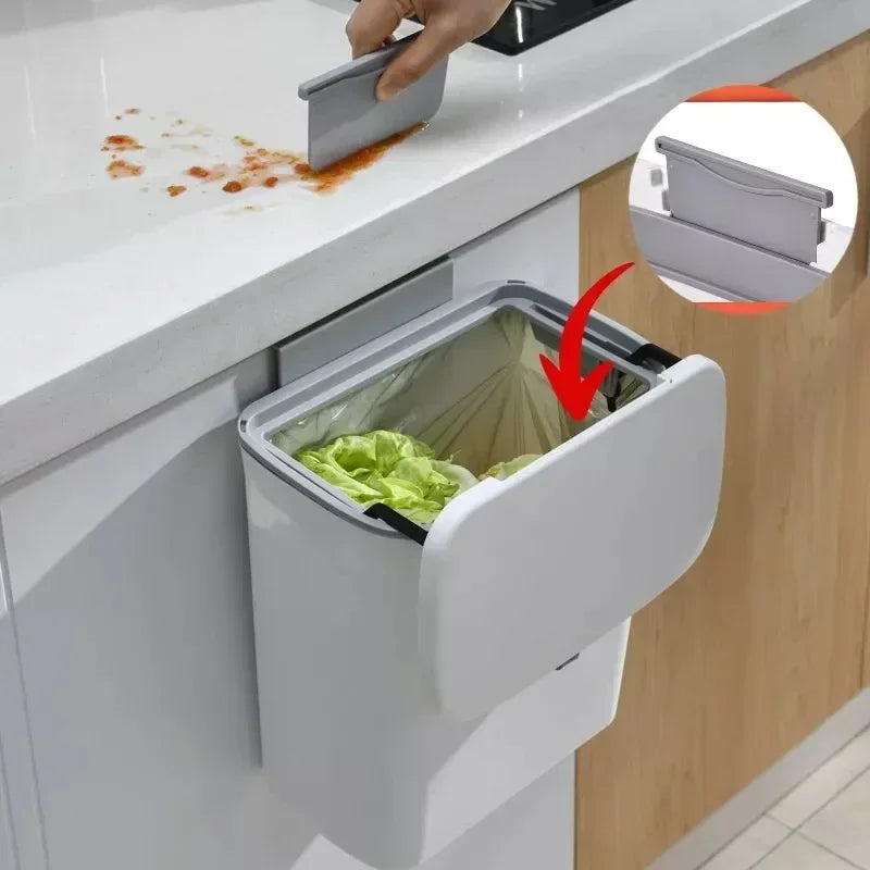 2025 Kitchen Recycle Rubbish Bin Toilet Trash Can Cabinet Door
