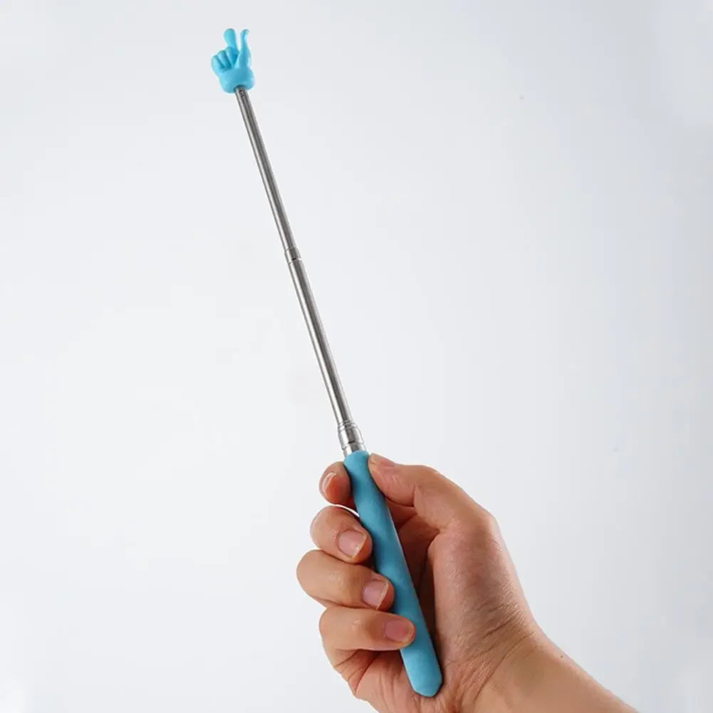Retractable Teacher Pointer Finger Design StainlessSteel Telescopic School Teaching Pointer Stick Teacher Supplies For Classroom Zpaxo