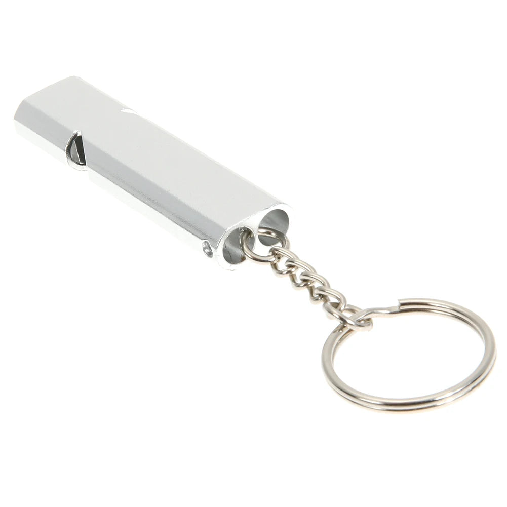 Emergency Whistle Keychain Outdoor Survival 2 Tube Dog Training
