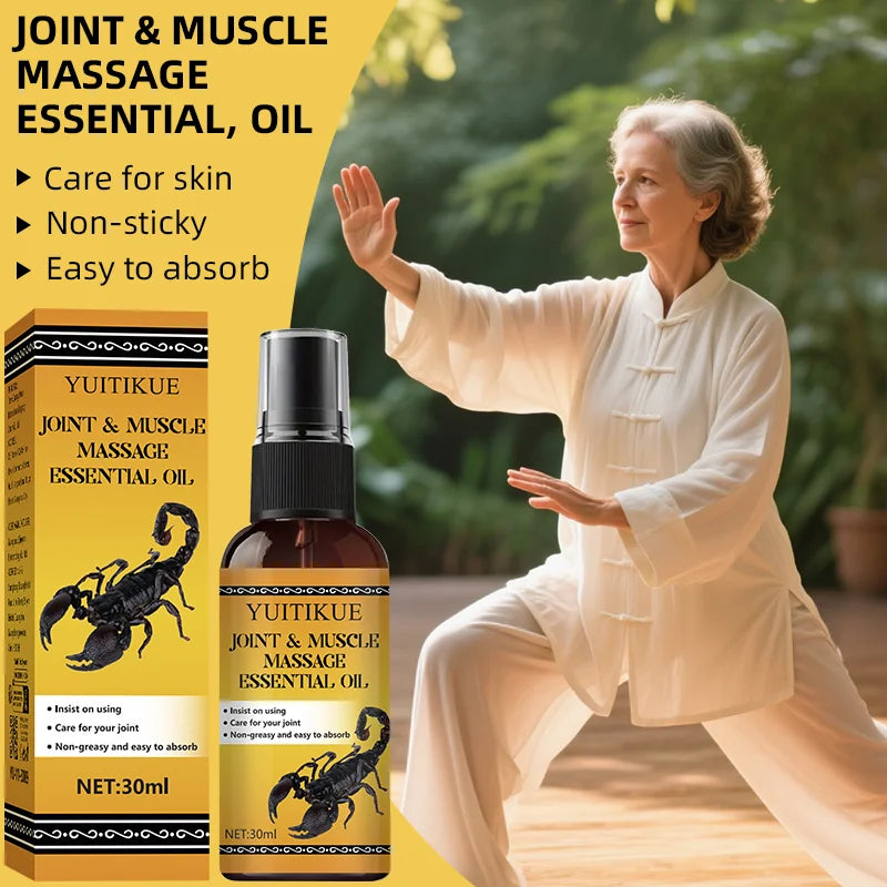 YUITIKUE Joint & Muscle Massage Oil 30ml – Fast Absorption Muscle Massage Oil Zpaxo