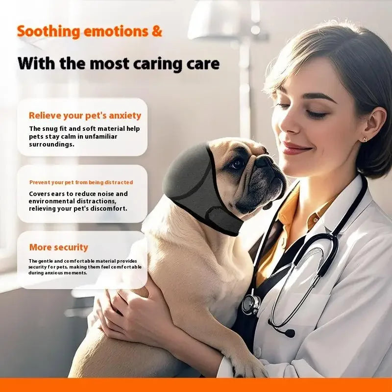 1Pcs Hearing Protection Ear Cover Dog Calming Earmuff Shock Proof Noise Reduction Dog Soothing Waterproof Headcover Zpaxo