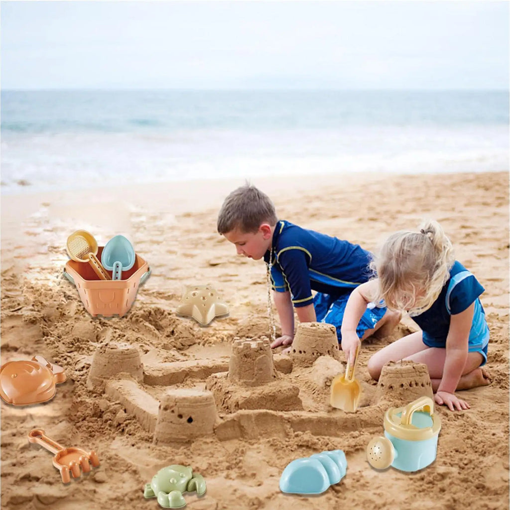 Beach Sand Toys Bucket Shovel Rake Starfish Crab Outdoor Summer Water