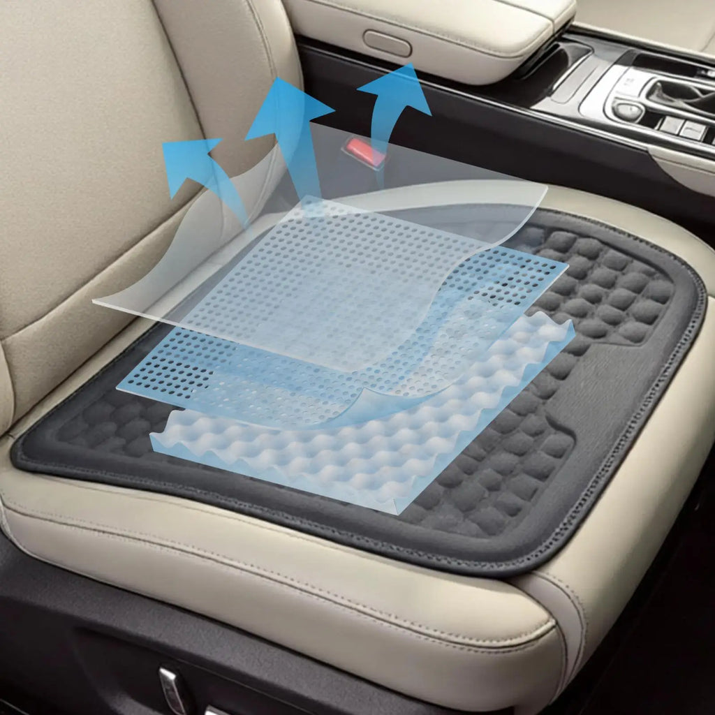 48x48cm Cooling Car Seat Cushion Honeycomb Gel Ventilated Pressure