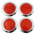 Red Round Bike Car Auto Reflector Safety Warning Reflective Strips Zpaxo red