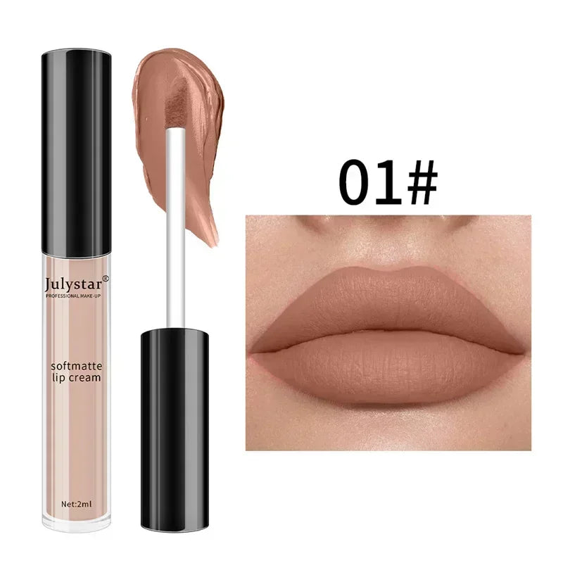 1pc Waterproof Liquid Lipsticks Lip Makeup Matte Velvet Lipstick Lip Gloss Red Sexy Cosmetic 6 Colors Long Lasting Lip Glaze Zpaxo 01