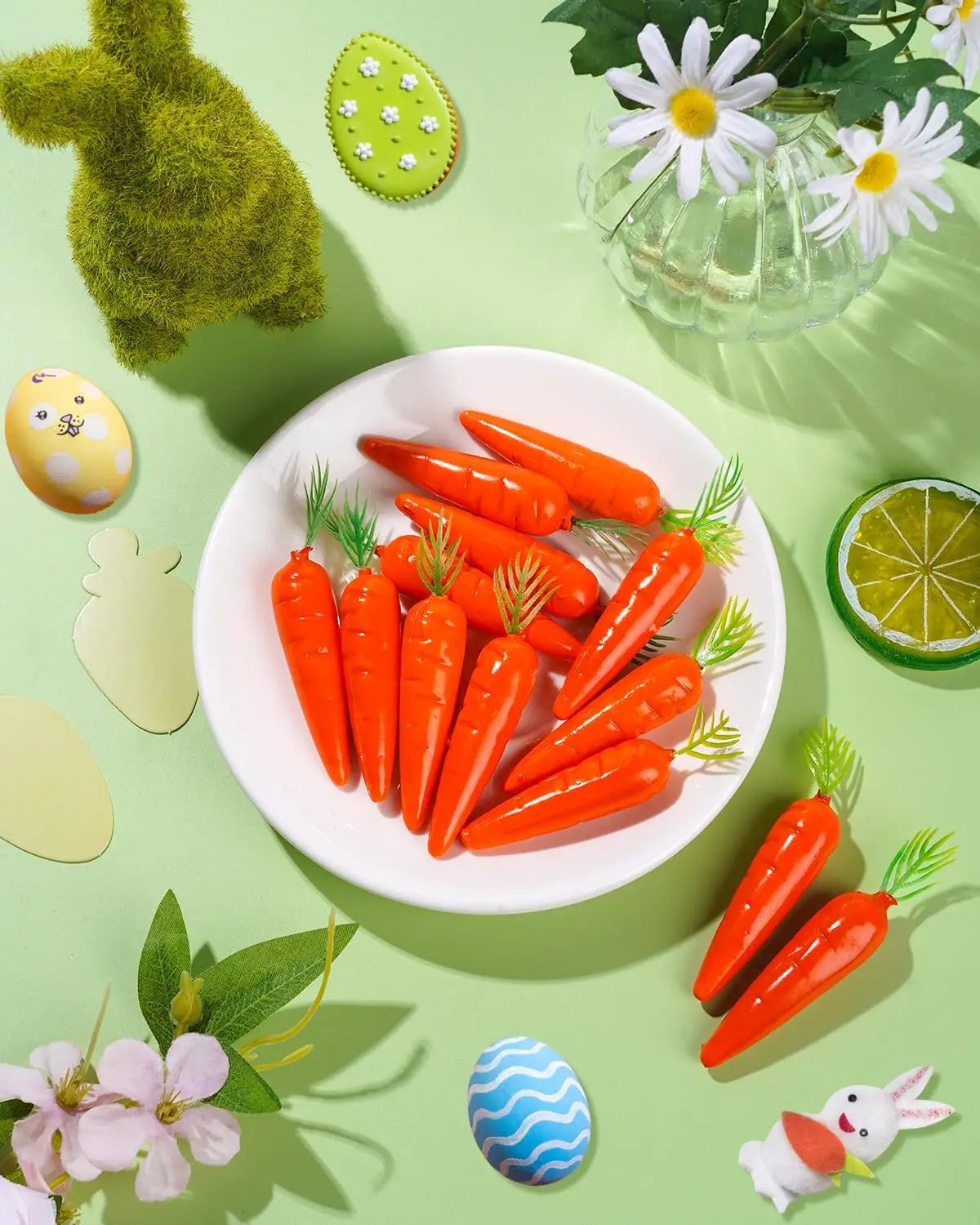 Mini Artificial Carrots – Fairy Garden & Vase Filler Décor (15/30/60)