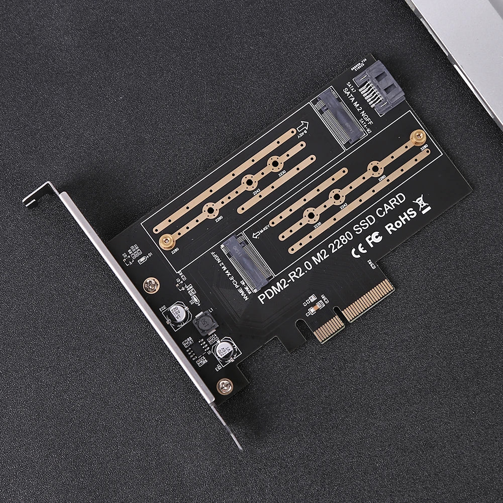 Add On Cards PCIE to M2/M.2 Adapter SATA M.2 SSD PCIE Adapter NVME/M2 PCIE Adapter SSD M2 to SATA PCI-E Card M Key + B Key Zpaxo