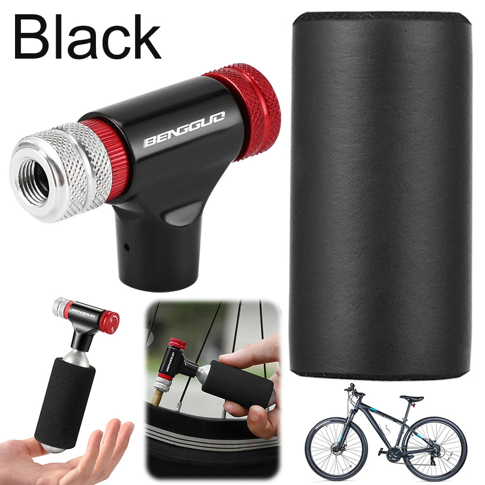 CO2 Bicycle Tire Inflator Pumps Head Sponge Cover Bike Pump Tool Mini