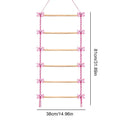 Macrame Hair Accessory Storage Hanging Clip Organizer Pink Bow Holder