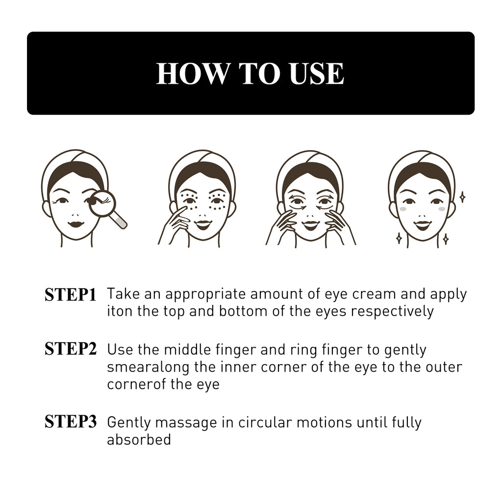 Snake Venom Peptide Eye Cream Anti Wrinkle Whitening Moisturizing Dark Circles Removal Fade Eye Bag Puffiness Lift Firm Eye Care Zpaxo