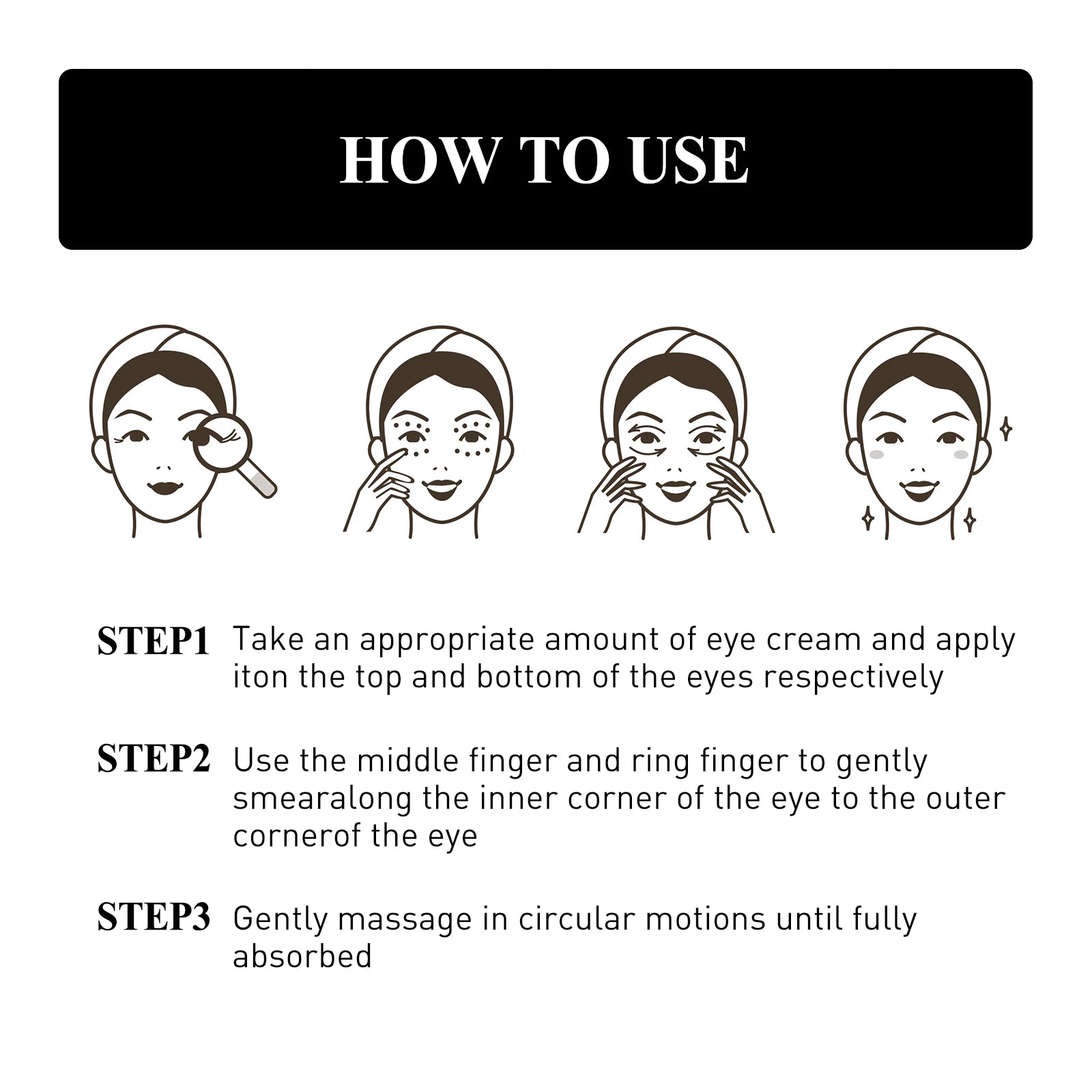 Snake Venom Peptide Eye Cream Anti Wrinkle Whitening Moisturizing Dark Circles Removal Fade Eye Bag Puffiness Lift Firm Eye Care Zpaxo