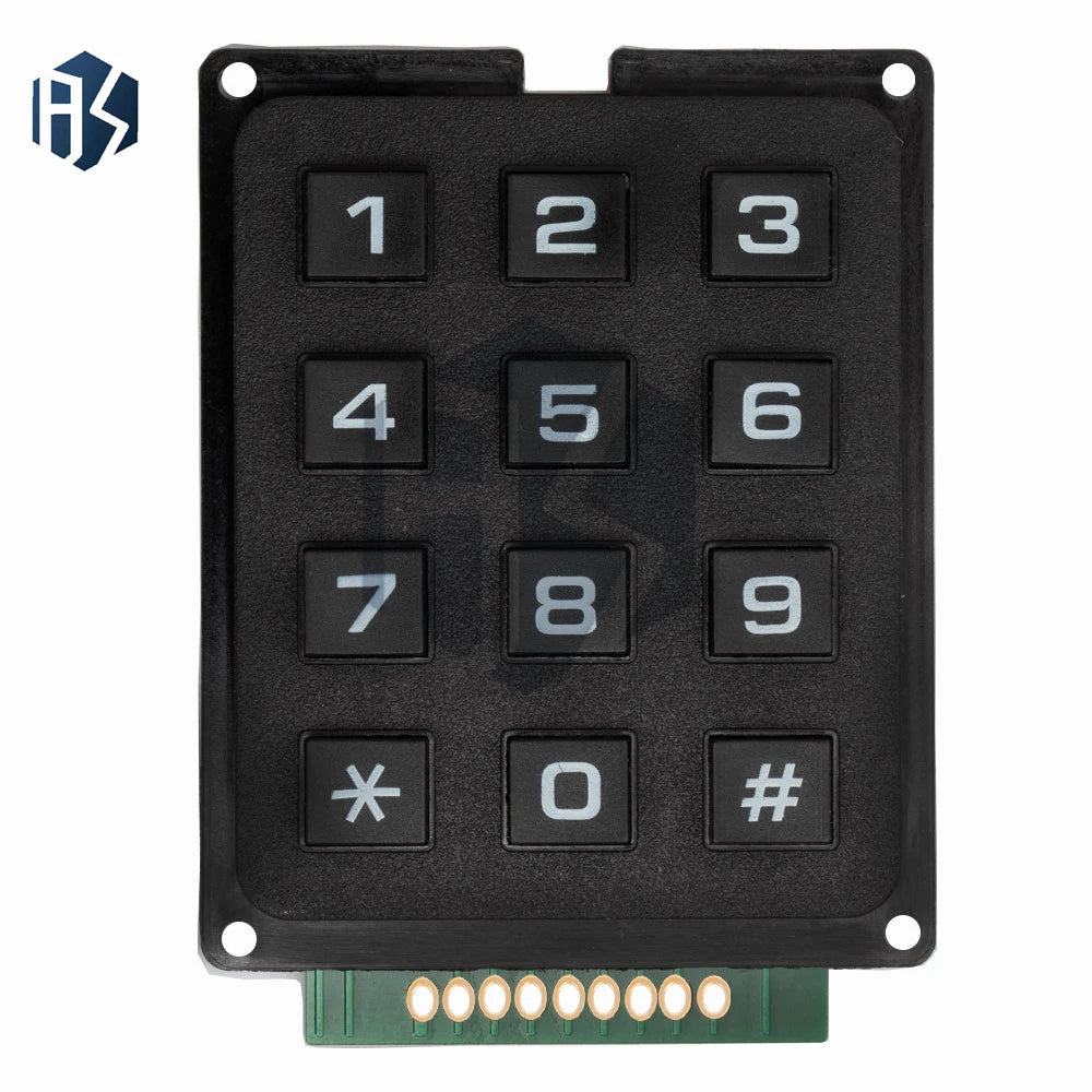 12 Key 3×4 / 16 Key 4×4 ABS Matrix Membrane Keypad, Thin Membrane Keyboard Switch Module for Microcontroller Projects Zpaxo
