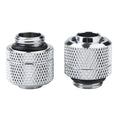 Two-Touch Fitting Brass for PC Water Cooling G1/4 Thread Flexible Tube Connector Brass Two touch Fitting Zpaxo silver